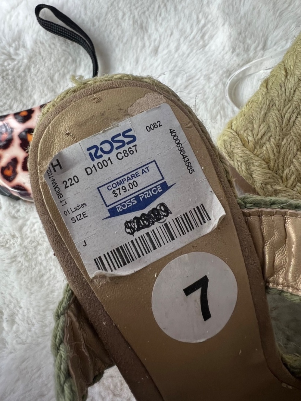 NWT🤩 |•NINE WEST•| Olive Green Crochet Espadrille Wedge Sandals Women’s Size 7 - Picture 12 of 14